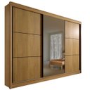 Ver imagem 1 de Guarda Roupa Casal com Espelho 3 Portas 6 Gavetas - Los Angeles-cinamomo - Móveis D'doro
