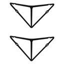 Ver imagem 1 de Kit 2 Mãos Francesas Triangulares Pequenas Suporte Aramado Industrial Preto Fosco
