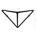 Ver imagem 3 de Kit 2 Mãos Francesas Triangulares Pequenas Suporte Aramado Industrial Preto Fosco