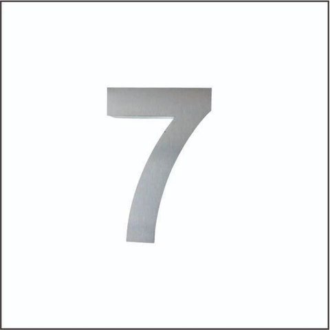 Numero Residencial Aço Escovado 13 Cm - Fundição Petrópolis Nº7