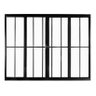 Vitro de Alumínio Preto 4fls. 1,00 (a) X 2,00 (l) Linha Modular com Vidro com Grade - 1