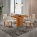 Ver imagem 6 de Mesa de Jantar Olimpia 90cm Tampo MDF Canto Copo Laminado com 4 Cadeiras Lira