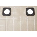 Ver imagem 3 de Cortina 2,80x1,20 Sala Quarto Cozinha Voil Microfibra: Xadrez Bege