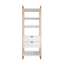 Ver imagem 2 de Modulo Closet Industrial para Quarto Guarda Roupa com Gaveta Ferro Cobre Madeira Branco