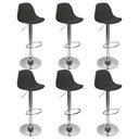 Ver imagem 1 de Kit 6 Banquetas Joly Luisa Eames Saarinen Base Giratória Cromada - Preta