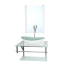 Ver imagem 2 de GABINETE DE VIDRO PARA BANHEIRO 60CM AC CUBA OVAL BRANCO