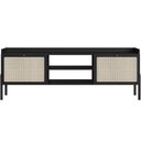 Ver imagem 1 de Rack para Sala de Estar Tv 65 Pol 183cm Pés Madeira Moss A03 Nero Preto