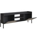 Ver imagem 3 de Rack para Sala de Estar Tv 65 Pol 183cm Pés Madeira Moss A03 Nero Preto