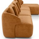 Ver imagem 7 de Sofá 5 Lugares com Chaise Direito Sala Living 328cm Arlo F04 Couríssimo Whisky - Lyam Decor