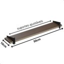 Ver mais imagens de 4 Prateleiras Suspensa Estilo Industrial Madeira 50cm Fs Pm:marrom-escuro