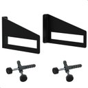 Ver imagem 7 de 4 Prateleiras Suspensa Estilo Industrial Madeira 50cm Fs Pm:marrom-escuro