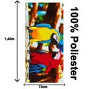 Ver imagem 5 de Toalha para Praia Margex Microfibra Estampada Araras 73cm X 145m Amarela/vermelha