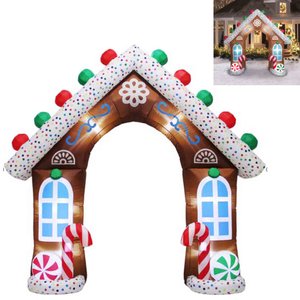 Arco de Natal Inflavel Grande Enfeite Portal Natalina Luz Iluminação Casa Decoração Final de Ano Sho