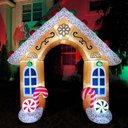 Ver imagem 6 de Arco de Natal Inflavel Grande Enfeite Portal Natalina Luz Iluminação Casa Decoração Final de Ano Sho