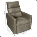 Ver imagem 2 de Poltrona Yara Suede com Encosto Reclinável Cappuccino Matrix