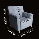 Ver imagem 4 de Poltrona Decorativa Valentina Confortável Recepção Capuccino Suede