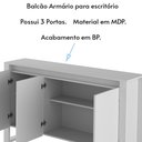 Ver imagem 3 de Balcão para Escritório Home Office ME4147 Branco - Gran Belo