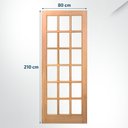Ver imagem 2 de Folha de Porta em Eucalipto Acabamento Natural 210x80cm PM14 Estilo Cruzeiro Portas