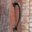 Ver imagem 2 de Puxador Duplo Stylus Preto Fosco 300mm Porta Pivotante Correr Madeira Vidro Colonial Clássico Rústic