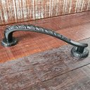 Ver imagem 3 de Puxador Duplo Stylus Preto Fosco 300mm Porta Pivotante Correr Madeira Vidro Colonial Clássico Rústic