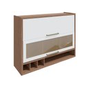 Ver imagem 2 de Armário Aéreo de Cozinha 120cm com 2 Portas Basculantes e Vidro Reflecta 100% MDF Vicenza 