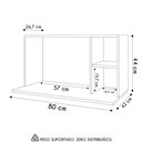 Ver imagem 4 de Suporte Micro-ondas Forno Armário Aéreo 80cm 2 Prateleiras Maya M24 Preto - Mpozenato