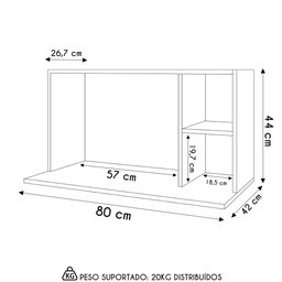 Suporte Micro-ondas Forno Armário Aéreo 80cm 2 Prateleiras Maya M24 Preto - Mpozenato - 4 Suporte Micro-ondas Forno Armário Aéreo 80cm 2 Prateleiras Maya M24 Preto - Mpozenato - 4