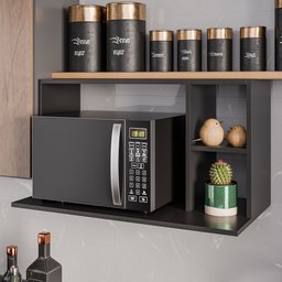 Suporte Micro-ondas Forno Armário Aéreo 80cm 2 Prateleiras Maya M24 Preto - Mpozenato - 2 Suporte Micro-ondas Forno Armário Aéreo 80cm 2 Prateleiras Maya M24 Preto - Mpozenato - 2
