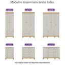 Ver imagem 6 de Guarda-roupa Infantil 62cm 2 Portas e 2 Gavetas Dengo Multimóveis Mp4436 Madeirado/off White