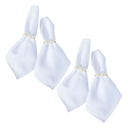 Ver imagem 3 de Kit 4 Anéis para Guardanapo Pérola Duplo Natal 4 X 3cm Argola de Metal Dourado