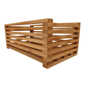 Ver imagem 1 de Cachepo Ripado Duplo 32x18 Eucalipto Stain Mogno