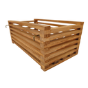 Ver imagem 3 de Cachepo Ripado Duplo 32x18 Eucalipto Stain Mogno