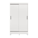 Ver imagem 4 de Guarda Roupa Roupeiro Solteiro 2 Portas Correr Fit Branco Santos Andirá