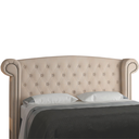 Ver imagem 5 de Cabeceira Cama Box Solteiro Estofada Valência para Quarto em Linho Bege Claro - Larbelle
