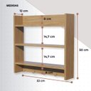 Ver imagem 4 de Porta Condimentos de Parede para Temperos Cor Amendoeira com 3 Prateleiras