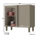 Ver imagem 4 de Balcão Canto Reto 01 Porta Cozinha évelin Henn Duna Cristal