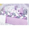 Kit Berço para Menina Lua Lilás Trança e Lateral 12p - 2