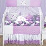 Kit Berço para Menina Lua Lilás Trança e Lateral 12p - 1