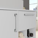 Ver imagem 5 de Conjunto para Banheiro 3 Peças 1 Gabinete com Cuba 1 Armário com Espelho 70cm Bia Branco