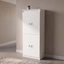 Ver imagem 1 de Armário Locker Guarda Volume 4 Portas com Chave Multiuso , Academia e Vestiário ME4204 Branco