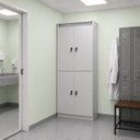 Ver imagem 2 de Armário Locker Guarda Volume 4 Portas com Chave Multiuso , Academia e Vestiário ME4204 Branco
