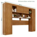 Ver imagem 4 de Guarda-Roupa Casal Modulado 11 Portas 4 Gavetas Alemanha Marrom/Cinamomo