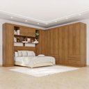 Ver imagem 1 de Guarda-Roupa Casal Modulado 11 Portas 4 Gavetas Alemanha Marrom/Cinamomo