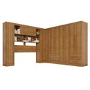 Ver imagem 2 de Guarda-Roupa Casal Modulado 11 Portas 4 Gavetas Alemanha Marrom/Cinamomo