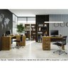 Conjunto Corporativo com 02 Mesas de Escritório, Livreiro e Biblioteca 022 Soluzione Móveis 022.50 - 1
