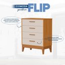 Ver imagem 4 de Cômoda Gaveteira para Quarto de Bebê Flip Bege/Areia Fosco/Savana