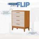 Ver imagem 5 de Cômoda Gaveteira para Quarto de Bebê Flip Bege/Areia Fosco/Savana