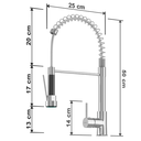 Ver mais imagens de Kit Cuba Gourmet Quebec 62cm Aço Inox 304 e Torneira Gourmet Genebra Monocomando Goldenx