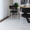 Ver imagem 1 de Cadeira de Jantar Kyta Preto / Courino Café Est.Branca