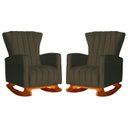 Ver imagem 1 de Kit 02 Poltronas Balanço Melinda Suede